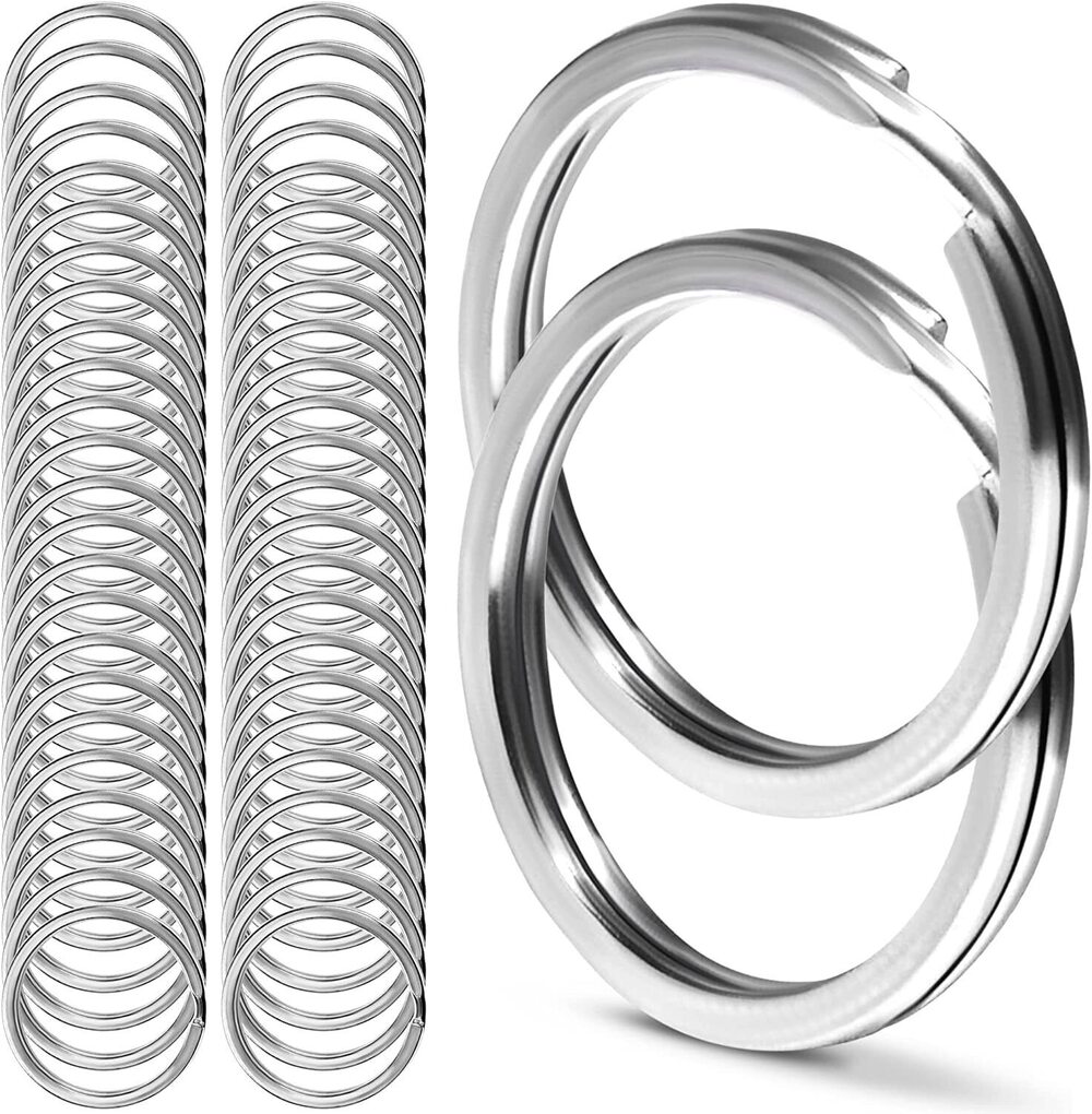 7784 CREST 50 pcs Marine Grade Stainless Steel Split Ring for Keychains 1
